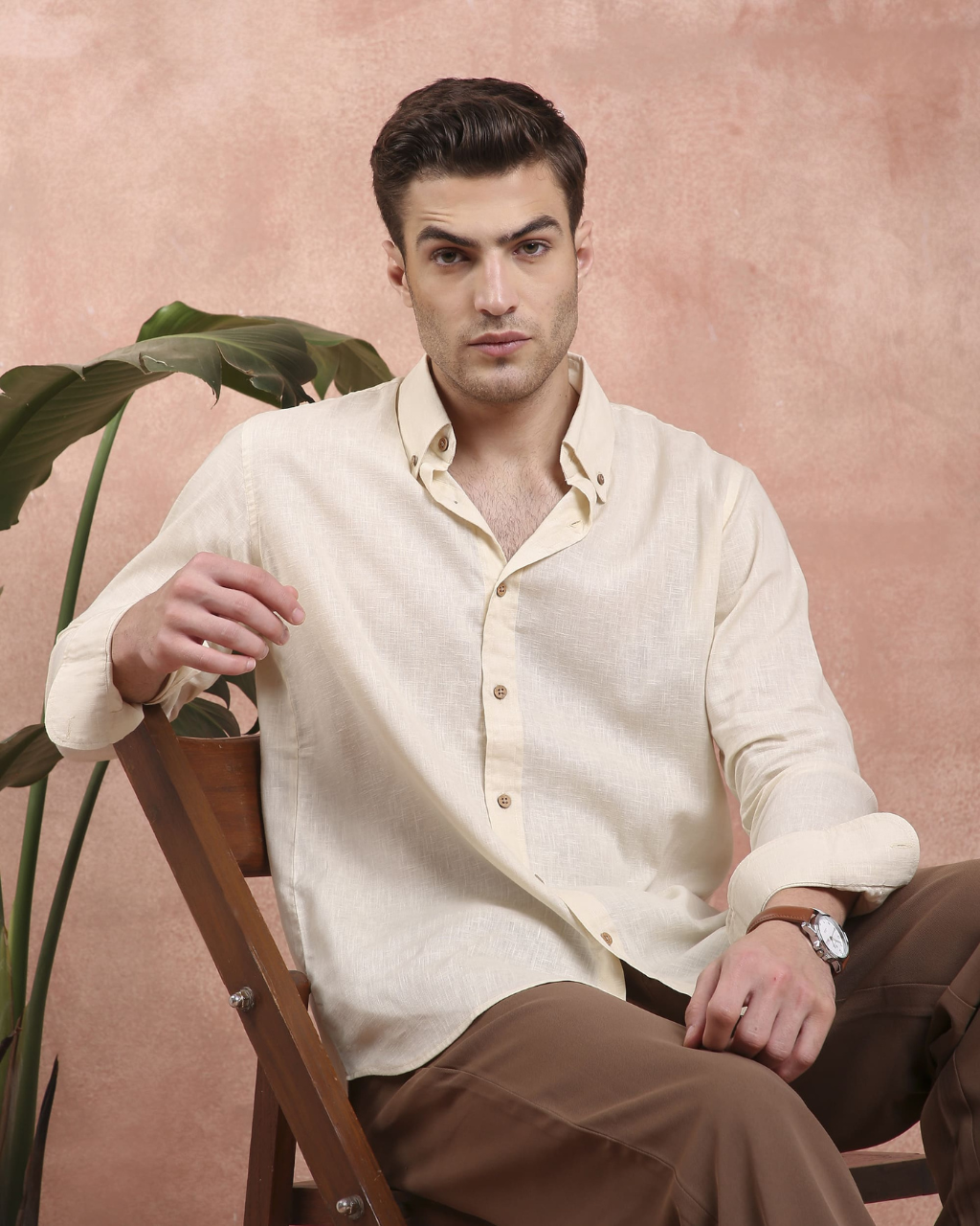 Butter Yellow Linen Shirt