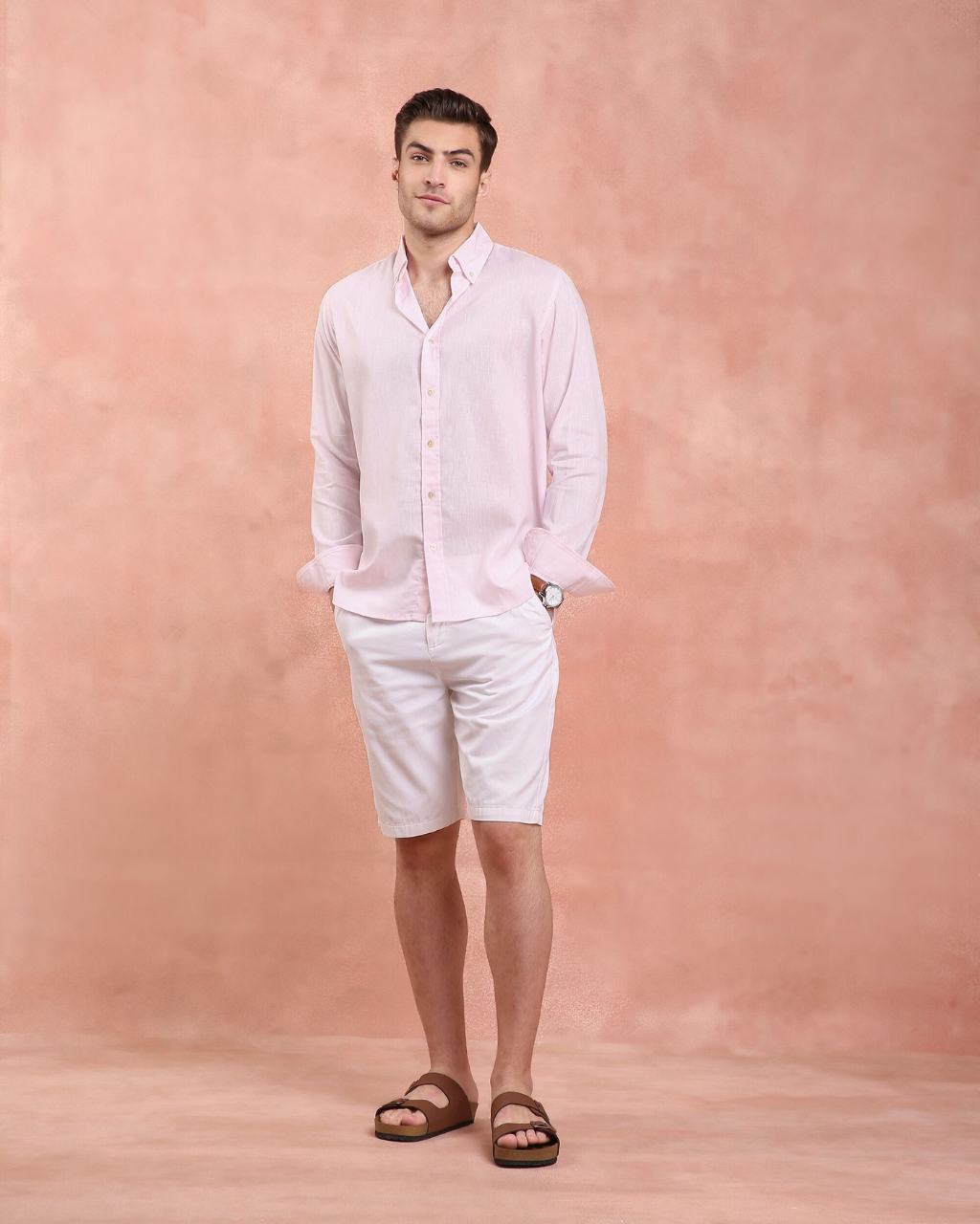 Pink Linen Shirt