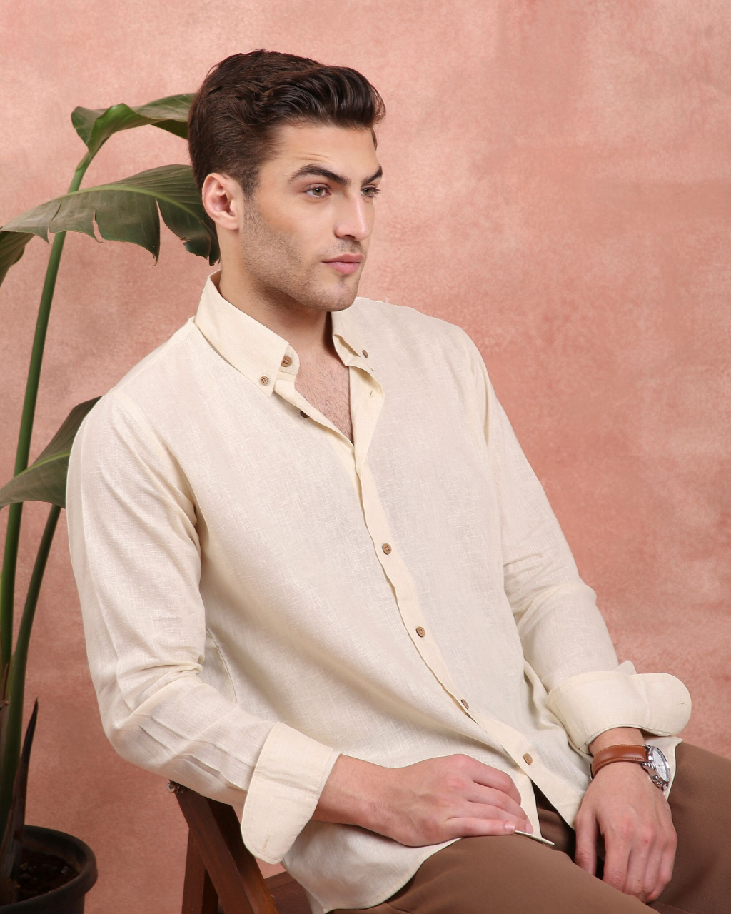 Butter Yellow Linen Shirt