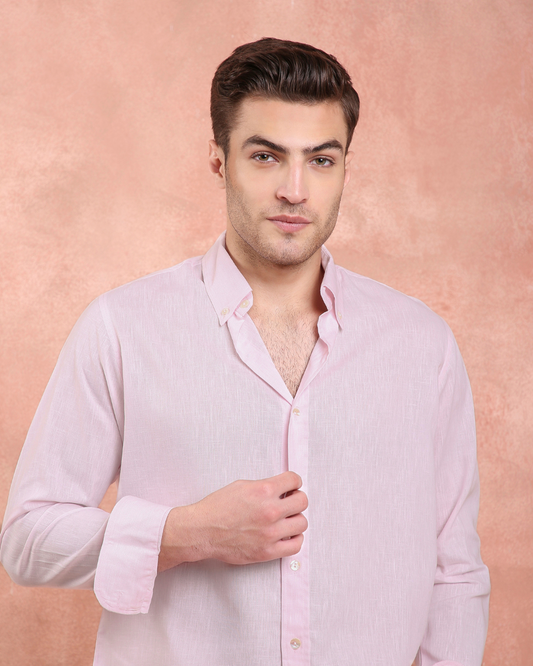 Pink Linen Shirt