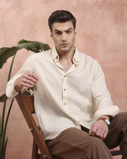 Butter Yellow Linen Shirt