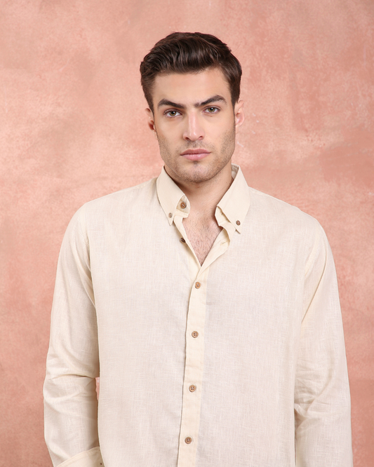 Butter Yellow Linen Shirt