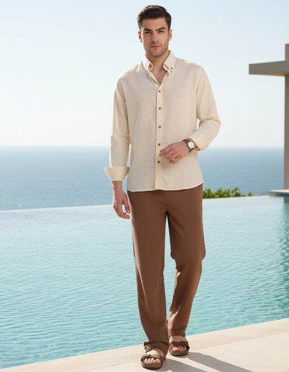 Butter Yellow Linen Shirt