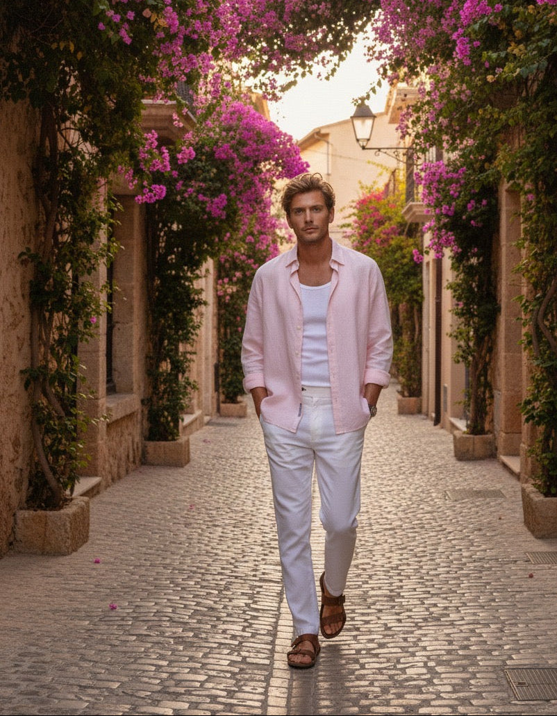 Pink Linen Shirt