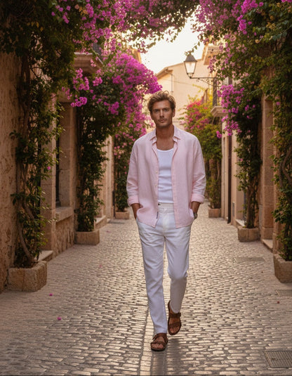 Pink Linen Shirt