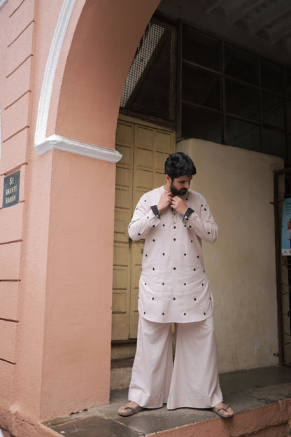 Clubs & Spades - Beige Kurta set