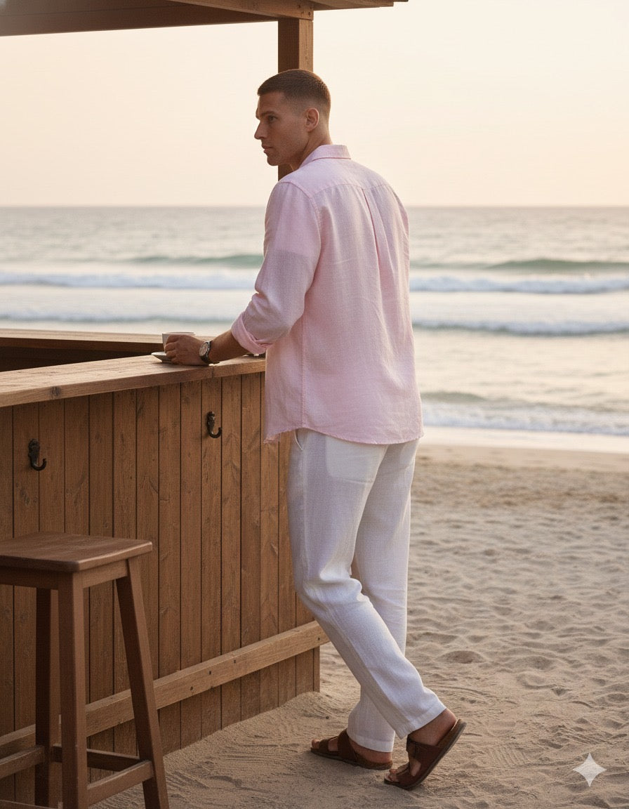 Pink Linen Shirt